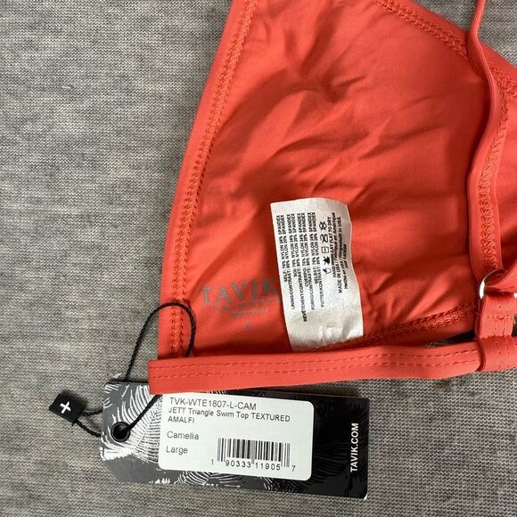 Tavik Jett Triangle Bikini Set Women's Large Camellia Nylon Stretch Swimwear - Picture 4 of 6